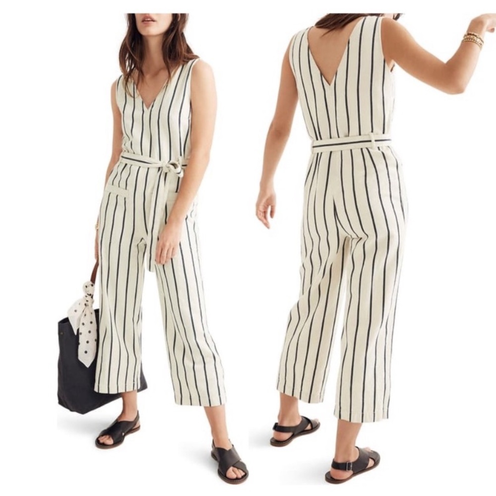 Madewell Striped Pull-On Jumpsuit